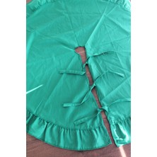 Emtory Home Yeşil Pileli Yılbaşı Ağaç Altı Örtü 100 cm - Christmas Tree Skirt - Yılbaşı Süsleri