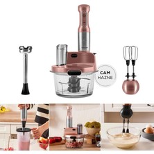 Karaca 8 In 1 Mastermaid Prosteel Cam Hazneli 6 Bıçaklı Uzun Blender Ayaklı Mutfak Robotu 2500 W