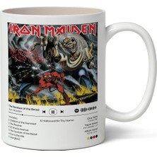 Anime Marketi Iron Maiden The Number Of The Beast Albümü Spotify Barkodlu Baskılı Kişiye Özel Kupa Bardak - Sevgiliye Arkadaşa Hediye