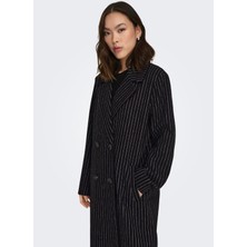 Only Koyu Siyah Kadın Kaban Onljosıe Pın Strıpe Wool Coat cc Ot