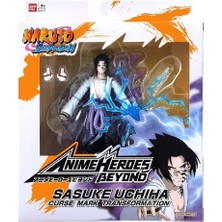 Bandai Naruto 16CM Anime Heroes Naruto Sasuke Uchiha Figür ve Aksesuar Seti BAH37712 Naruto