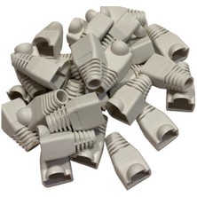 Keepro Beyaz Cat5 Kılıf Beyaz Cat6 Kılıf RJ45 Koruma Kılıfı Beyaz 100 Adet