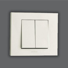 Ovivo Grano Beyaz Komütatör Ikili Anahtar Çerçeve Dahil*