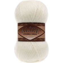 Alize Angora Gold Simli Ip (4 adet )no 01 krem