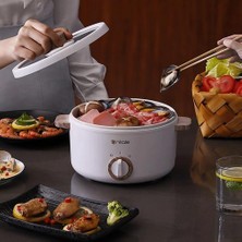 Xhang 1.5l Elektrikli Pişirme Pot Hotpot Taşınabilir Multicooker Pirinç Ocak Gıda Vapuru Elektrikli Tavuk Kızartma Tavası Ev Seyahat 220 V | (Yurt Dışından)