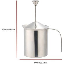 Xhang Bahar Manuel Süt Froother Cafe Cappuccino ile 400ML Paslanmaz Çelik Süt Frother (Yurt Dışından)