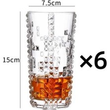 Xhang 6 Adet 360 ml Yaratıcı Gözlük Kupası Şarap Cam Viski Brendi Snifters Cam Şarap Kupası Kişilik Suyu Bira Bardağı Ev Drinkware Süt Kupası | Gravür (Yurt Dışından)
