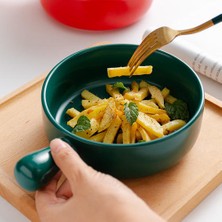 Xhang Tek Kolu Seramik Kase Ev Dekorasyon Pişirme Kase Ev Sofra Anında Noodle Kase Kahvaltı Salatası Kase Aksesuarları | Kaseler (Yurt Dışından)