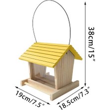 Xhang Kuş Besleyici Ahşap Bahçe Dekoru Yabani Kuş Yem Dağıtıcı Ahşap Kuş Evi ile Ahşap Kuş Evi Ev Bahçe Yard Dekorasyon | Kuş Kafesleri ve Amp;yuvalar (Yurt Dışından)