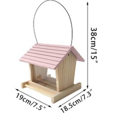 Xhang Kuş Besleyici Ahşap Bahçe Dekoru Yabani Kuş Yem Dağıtıcı Ahşap Kuş Evi ile Ahşap Kuş Evi Ev Bahçe Yard Dekorasyon | Kuş Kafesleri ve Amp;yuvalar (Yurt Dışından)