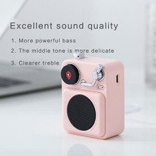 Xhang Kablosuz Hoparlör Müzik Çalar Eski Moda Klasik Stil Yüksek Ses Seviyesi Güçlü Bas Taşınabilir Surround Subwoofer | Taşınabilir Hoparlörler (Pembe) (Yurt Dışından)