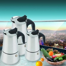 Xhang 2/4 / 6-Fincan Percolator Soba Üst Kahve Makinesi Moka Espresso Latte Paslanmaz Pot (Yurt Dışından)