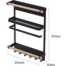 Xhang Manyetik Depolama Rafı Çok Fonksiyonlu Buzdolabı Raf Kağıdı Havlu Organizatör Sosu Şişe Raf Mutfak Organizatörü | Depolama Tutucular ve Amp;raflar (Yurt Dışından)