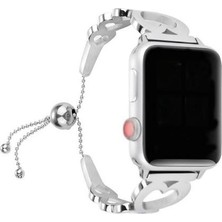 Xhang Püskül Kalp Şeklinde Bilezik Apple Iwatch Watch Band Için Dayanıklı Kayış Paslanmaz Çelik Bileklik | Izle Bantları (Yurt Dışından)