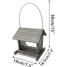 Xhang Kuş Besleyici Ahşap Bahçe Dekoru Yabani Kuş Yem Dağıtıcı Ahşap Kuş Evi ile Ahşap Kuş Evi Ev Bahçe Yard Dekorasyon | Kuş Kafesleri ve Amp;yuvalar (Yurt Dışından)