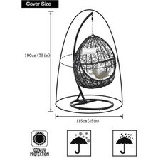 Xhang (Yeşil) Asılı Salıncak Yumurta Sandalye Kapak Bahçe Veranda Açık Yağmur Uv Su Geçirmez Koruma (Yurt Dışından)