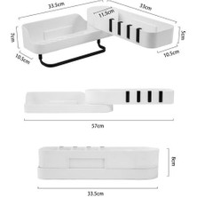 Xhang Banyo Raf Köşe Dönen Depolama Rafı Duvara Monte 2 1 In 1 In 1 Havlu Bar ile Mutfak Ev Depolama Aksesuarları | Depolama Rafları Ve;raflar (Yurt Dışından)