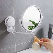 Xhang Katlanır Makyaj Aynası Duvar Montaj Matkap Olmadan Vanity Ayna Döner Banyo Aynası Emme Katlama Kol Uzatın Tıraş Aynası | Banyo Aynaları (Yurt Dışından)