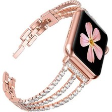 Xhang Kadınlar Takı Askısı Apple Watch Band Için Elmas Metal Kemer Iwatch Bantları Bilezik Için | Bantlar Izle (Yurt Dışından)