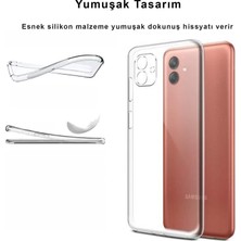 CepStok Samsung Galaxy A04 Kılıf Şeffaf Kamera Korumalı Tıpalı Yumuşak Silikon