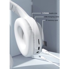 Başa Takılan Kulaklık Kablosuz Bluetooth 5.2 Katlanabilir Spor Kulaklık (Yurt Dışından)