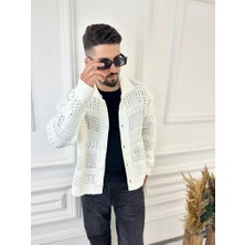 Elku Moda Hırka Oversize Özel Örgülü Triko Desenli Salaş Örgü Hırka