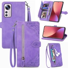 Yihang Boutique Ile Uyumlu Xiaomi 12 Fermuarlı Kese Manyetik Kart Tutacağı Bilek Kayışlı Cüzdan Kesesi Xiaomi 12 (Yurt Dışından)