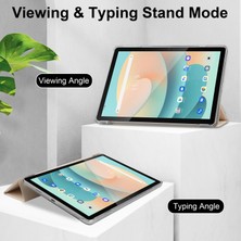 XFashion Blackview Tab 12 / Tab 12 Pro Tri-Katı Stand Tablet Kılıf Pu Deri Derisi Mat Pc Tablet Kapak (Yurt Dışından)