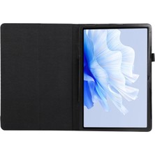 XFashion Huawei Matepad Air 11.5 Inç (2023) Litchi Doku Tablet Kılıf Pu Deri Stand Koruyucu Kapak (Yurt Dışından)