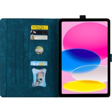 XFashion Apple iPad 10.9 (2022) Pu Deri Tablet Kılıf Kart Tutucu Stand Tablet Kapağı (Yurt Dışından)