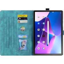 XFashion Lenovo Tab M10 Plus (3. Gen) Kart Tutucu Deri Tablet Kılıf Stand Kapağı (Yurt Dışından)