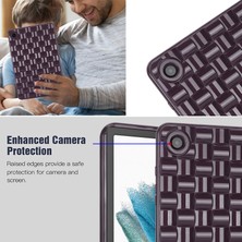 XFashion Samsung Galaxy Tab A8 10.5 (2021) X200 / Tab A8 10.5 (2022) Tpu Esnek Arka Kapak Dokuma Doku Koruyucu Tablet Kılıf (Yurt Dışından)