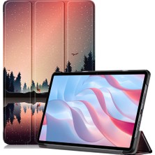 XFashion Honor Pad X9 / Pad X8 Pro, Trifold Stand Folio Koruyucu Kapak Pu Deri Tablet Kılıfı (Yurt Dışından)