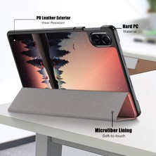 XFashion Honor Pad X9 / Pad X8 Pro, Trifold Stand Folio Koruyucu Kapak Pu Deri Tablet Kılıfı (Yurt Dışından)