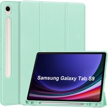 XFashion Samsung Galaxy Tab S9, Pu Derisi Pe Deri Için Üç Katlı Stand Kılıfı (Yurt Dışından)