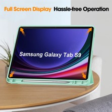 XFashion Samsung Galaxy Tab S9, Pu Derisi Pe Deri Için Üç Katlı Stand Kılıfı (Yurt Dışından)