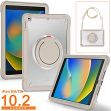 XFashion Apple iPad 10.2 Koruyucu Kapak Dönen Kickstand Pc+Tpu Strap Tablet Kılıfı (Yurt Dışından)