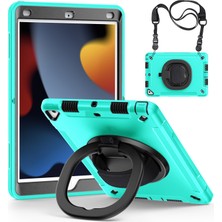 XFashion Apple iPad 10.2 Pc+Tpu Kickstand Tablet Kapağı Kayışlı Koruyucu Kasa (Yurt Dışından)