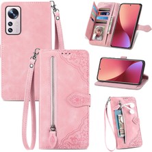 Yihang Boutique Ile Uyumlu Xiaomi 12 Fermuarlı Kese Manyetik Kart Tutacağı Bilek Kayışlı Cüzdan Kesesi Xiaomi 12 (Yurt Dışından)