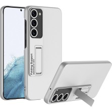 Galaxy S23 Kılıf Zore Standlı Ays Kapak-Gümüş