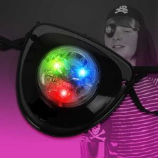 Kuzey Oyuncak LED Işıklı Korsan Göz Bandı Işıklı Korsan Bandı Cadılar Bayramına Özel Light Up Pırates Eye Patch