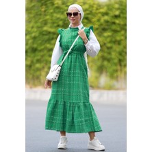 İlkimay Kayla Kolları Fırfırlı Salopet 584 - Yeşil