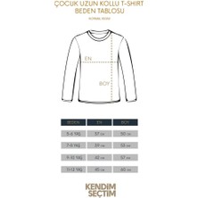 Kendim Seçtim Astronot Uzay Cosmos Ay Dünya Gezegen Galaksi 6 Uzun Kollu Tişört Baskılı Çocuk T-Shirt
