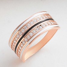 Stil Love Gümüş Rose Zirkon Taşlı Kadın Yüzük