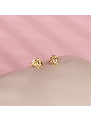 goldkupe 14K Altın Elma Küpe