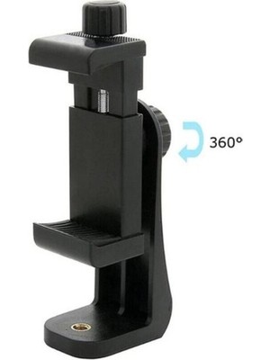 Asfal Tripod ve Monopod Için Telefon Bağlantı Aparatı Cep Telefonu Klipsi Tutucu Yatay ve Dikey Kullanılır
