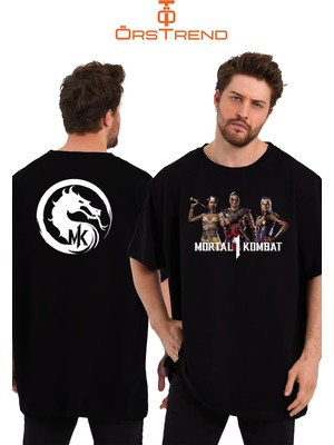 Ors Trend Mortal Kombat 1 Baskılı Sıfır Yaka Unisex Oversize Tişört