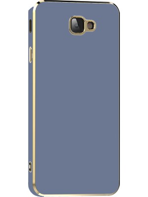 Kzy Samsung Galaxy J7 Prime 2 Kapak Kamera Korumalı Lazer Kesim Lüx Silikon Kılıf - Petrol Mavisi