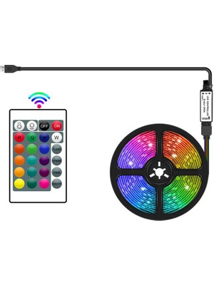 UZMLİGHT Cata CT-4566 Tv Arkası Ambiyans Rgb Şerit LED Seti 3 Metre Kumandalı