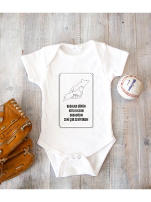 Tuğba Baby Kişiye Özel Baba Zıbın Body %100 Pamuk Babalar Günü Hediyesi